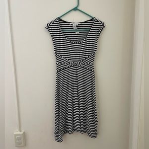 Max Studio Black and White Striped Dress